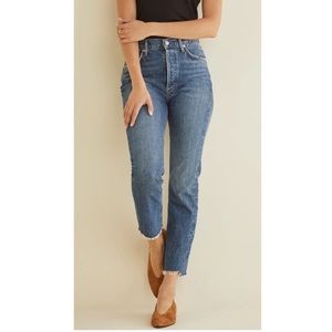 Agolde Riley high rise straight crop jeans 25